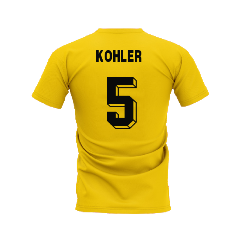 Dortmund 1996-1997 Retro Shirt T-shirt (Yellow) (Kohler 5)