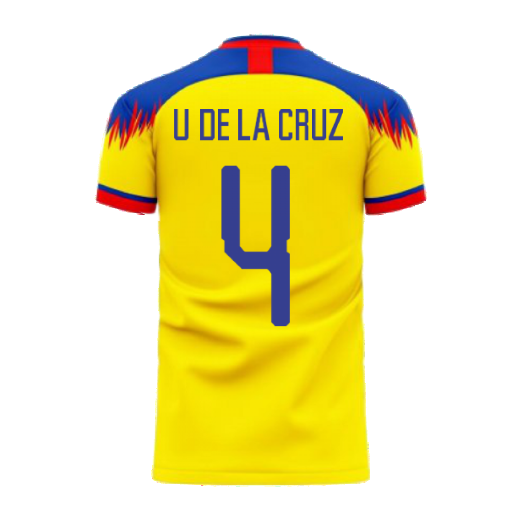 Ecuador 2024-2025 Home Concept Football Kit (Libero) (U. DE LA CRUZ 4)