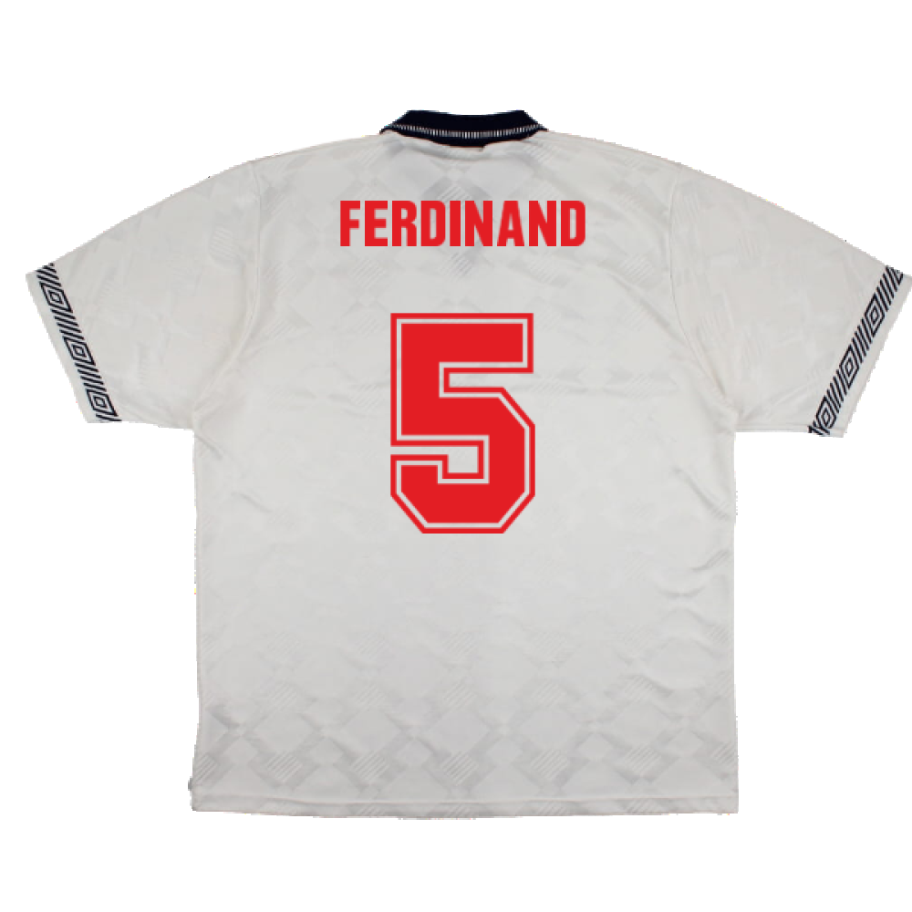 England 1990-92 Home Shirt (L) (Excellent) (Ferdinand 5)