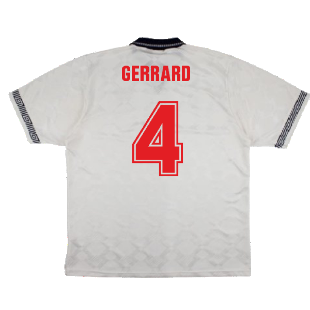 England 1990-92 Home Shirt (XL) (Good) (Gerrard 4)