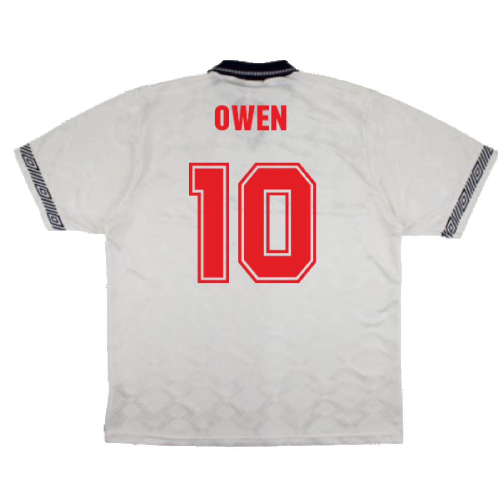 England 1990-92 Home Shirt (XL) (Good) (Owen 10)