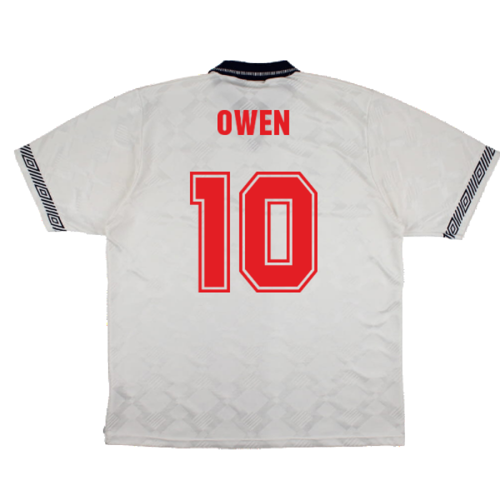 England 1990-92 Home Shirt (L) (Excellent) (Owen 10)