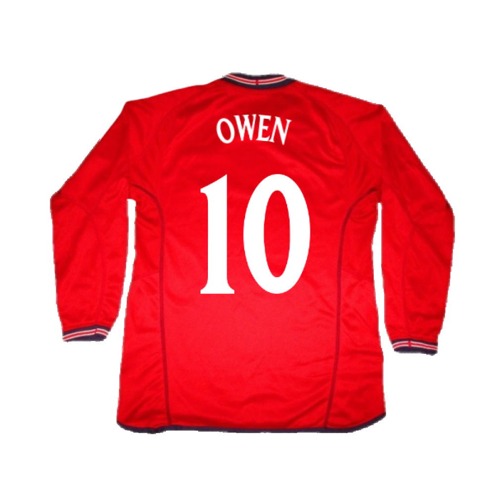 England 2002-04 Away Shirt LS (L) (Excellent) (OWEN 10)