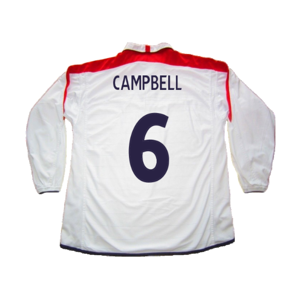 England 2003-05 Home L/S Shirt (M) (Excellent) (Campbell 6)