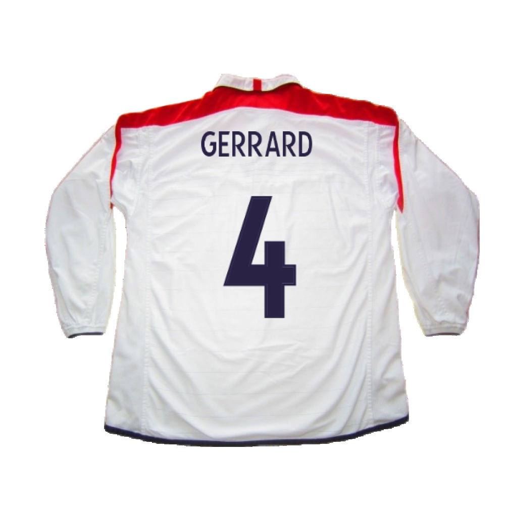 England 2003-05 Home L/S Shirt (M) (Excellent) (Gerrard 4)