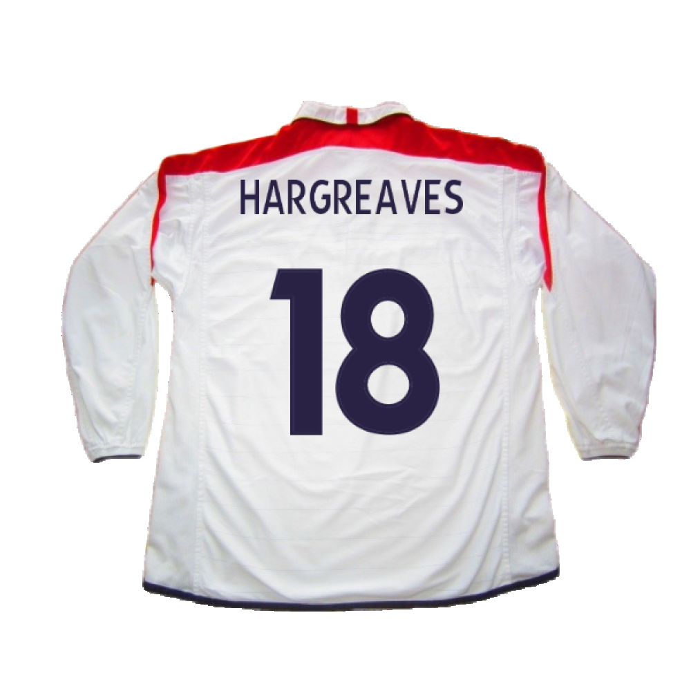 England 2003-05 Home L/S Shirt (M) (Excellent) (Hargreaves 18)