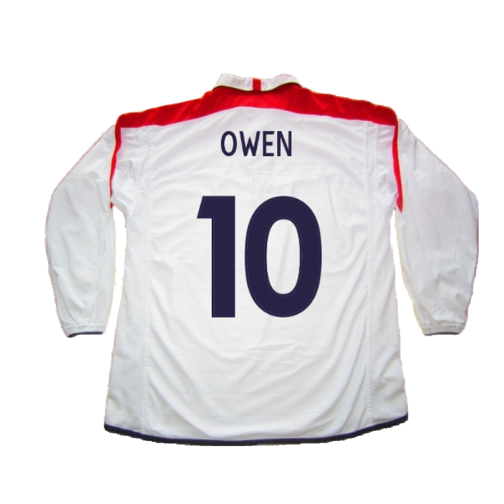 England 2003-05 Home L/S Shirt (M) (Excellent) (Owen 10)