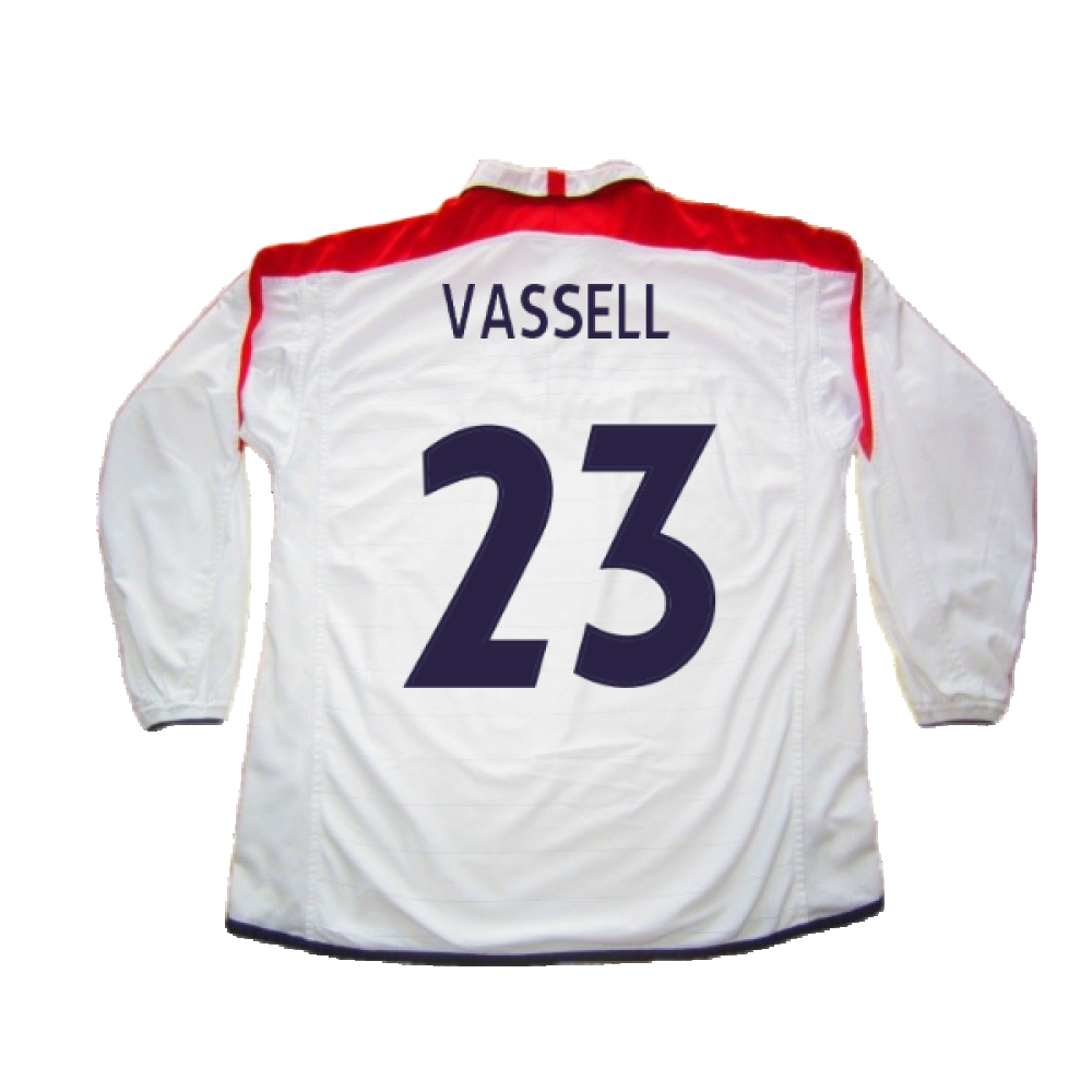 England 2003-05 Home L/S Shirt (M) (Excellent) (Vassell 23)