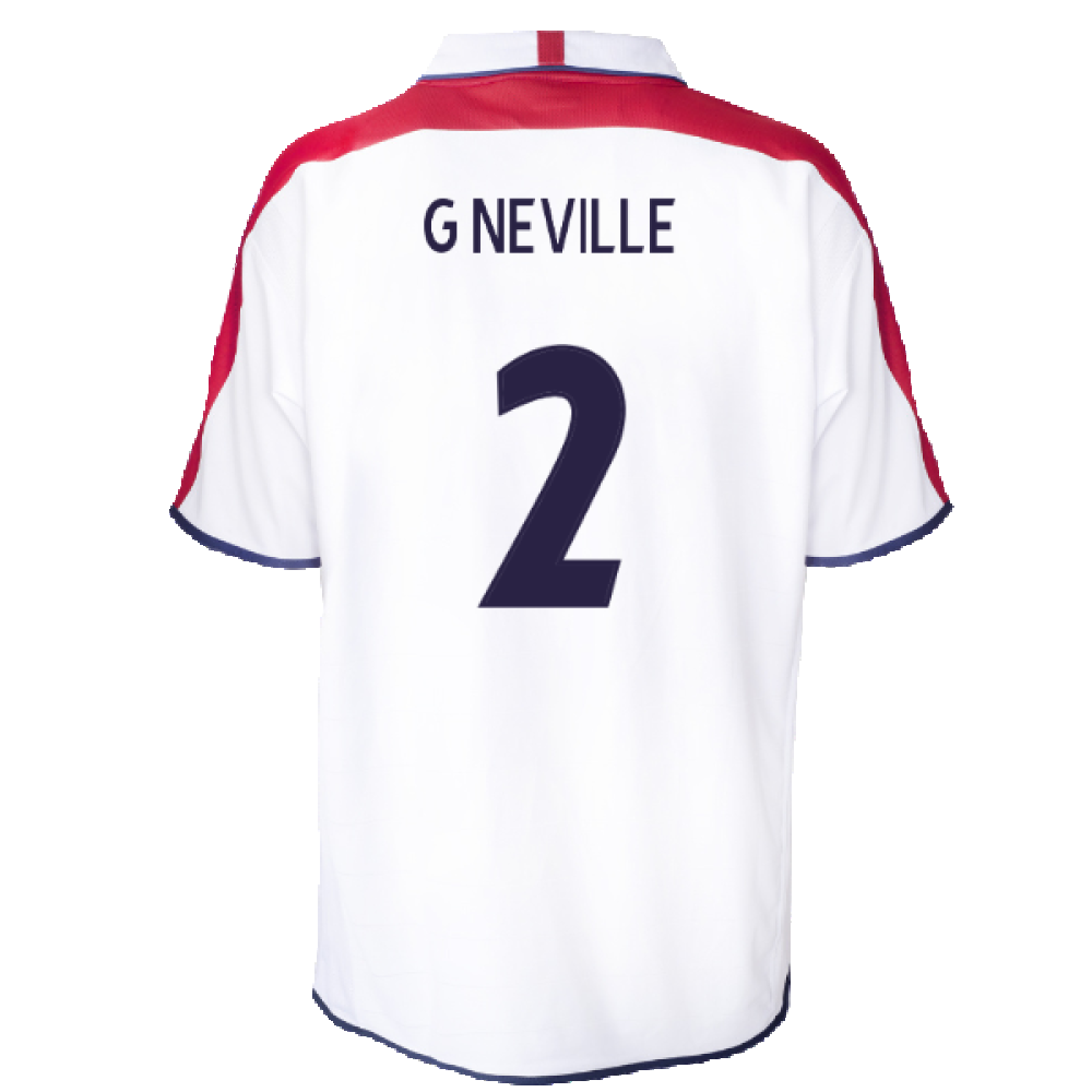 England 2004 Retro Football Shirt (G Neville 2)