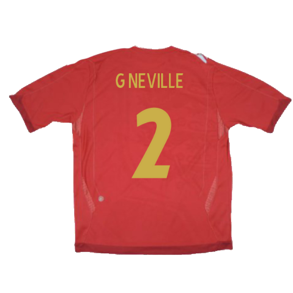 England 2006-08 Away (XL) (Very Good) (G NEVILLE 2)