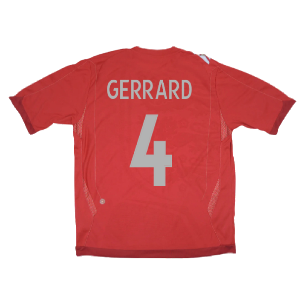 England 2006-08 Away Shirt (XL) (Excellent) (GERRARD 4)