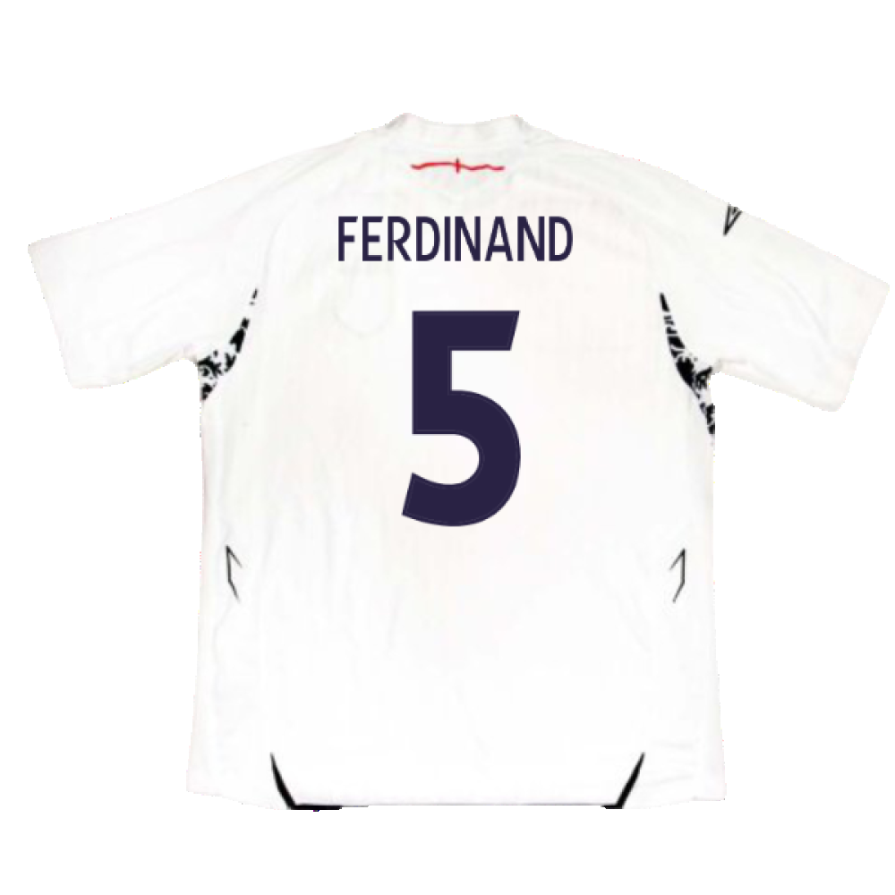 England 2007-09 Home Shirt (Excellent) (FERDINAND 5)