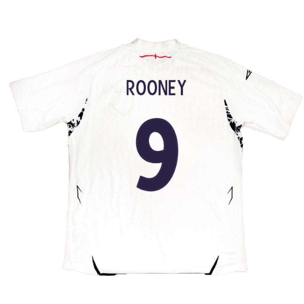 England 2007-09 Home Shirt (XL) (Excellent) (ROONEY 9)