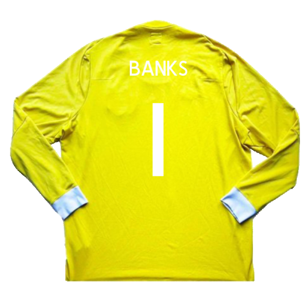 England 2010-11 Goalkeeper Long Sleeve Shirt (M) (Excellent) (BANKS 1)