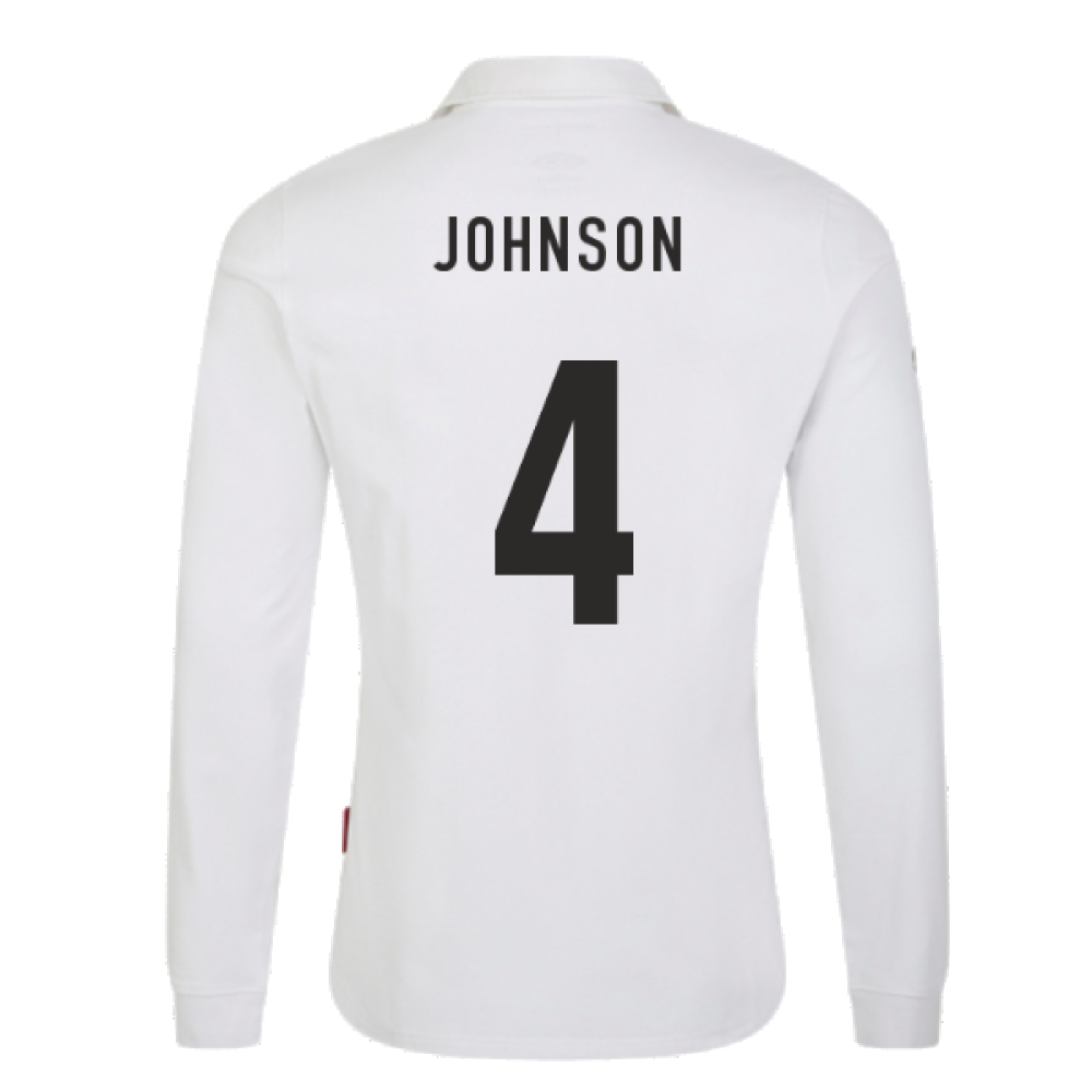 England 2023 RWC Home LS Classic Rugby Shirt (Johnson 4)