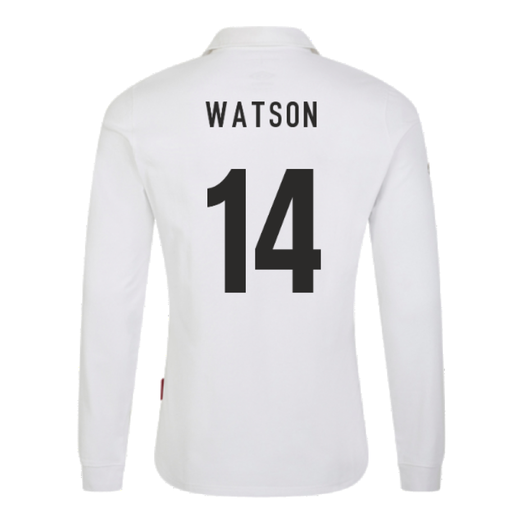 England 2023 RWC Home LS Classic Rugby Shirt (Watson 14)