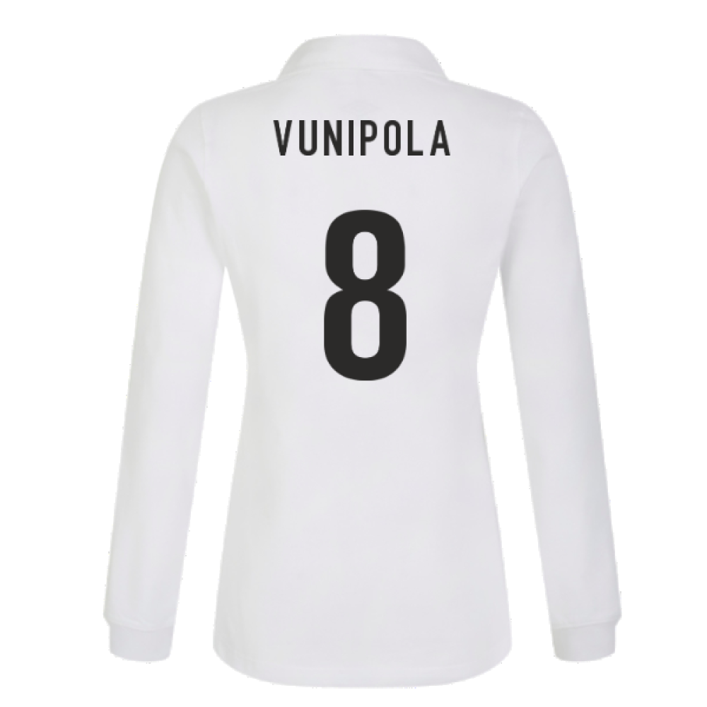 England RWC 2023 Home Classic LS Rugby Shirt (Ladies) (Vunipola 8)