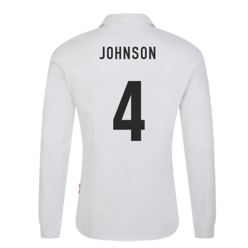 England RWC 2023 Home LS Classic Jersey (Kids) (Johnson 4)