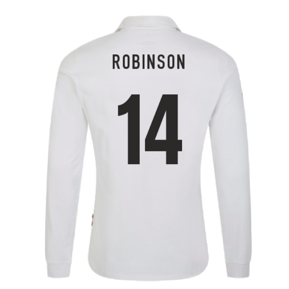 England RWC 2023 Home LS Classic Jersey (Kids) (Robinson 14)