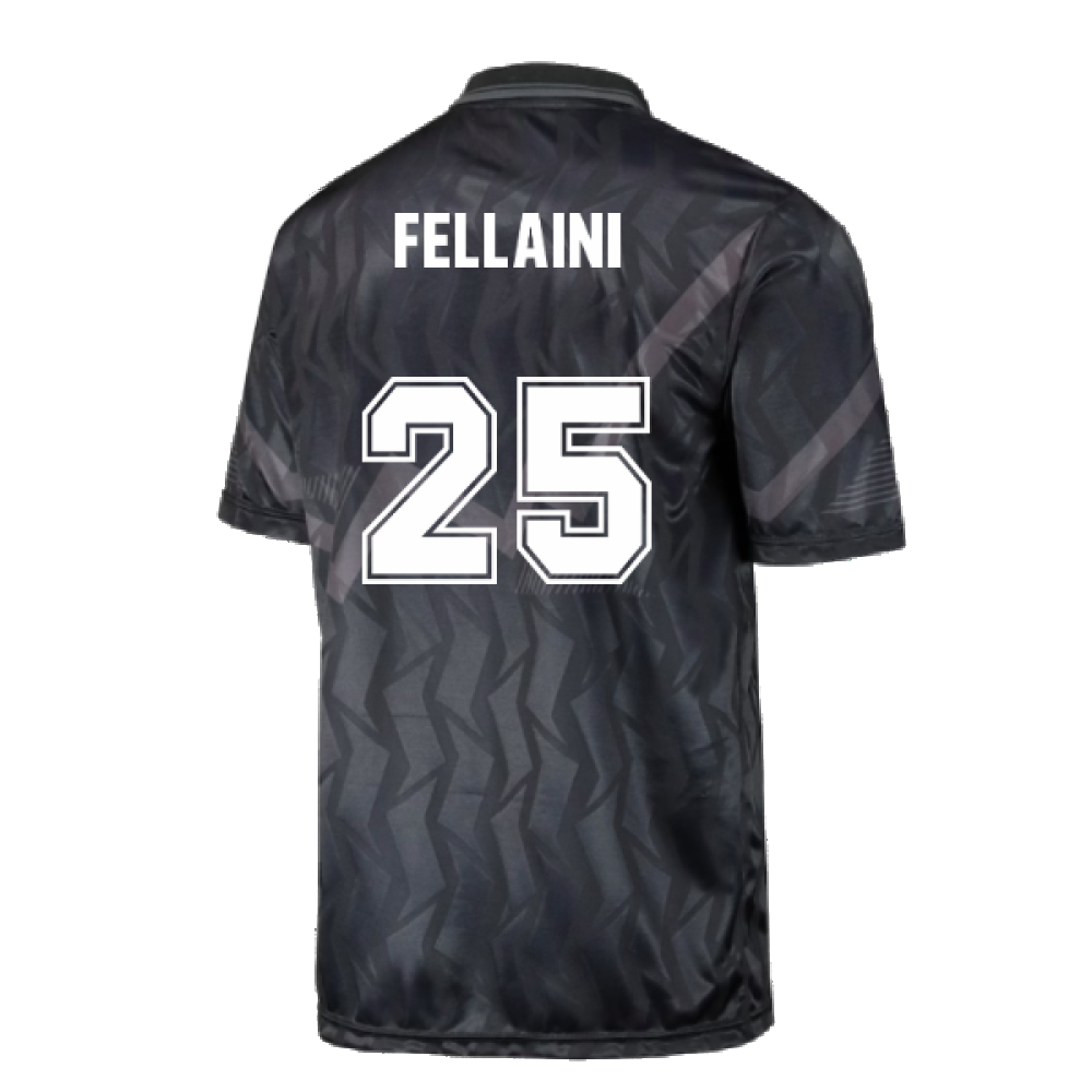 Everton 1990 Black Out Retro Football Shirt (FELLAINI 25)