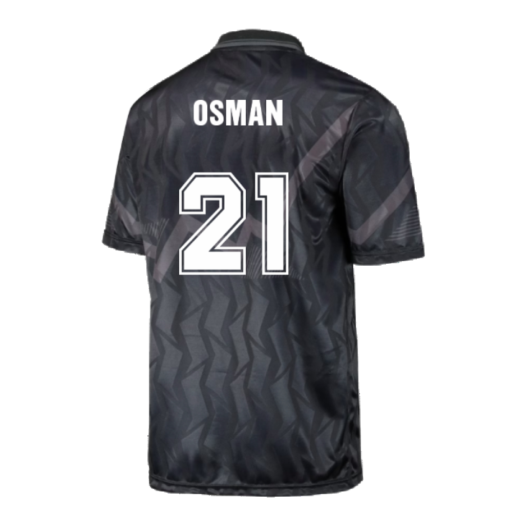 Everton 1990 Black Out Retro Football Shirt (OSMAN 21)