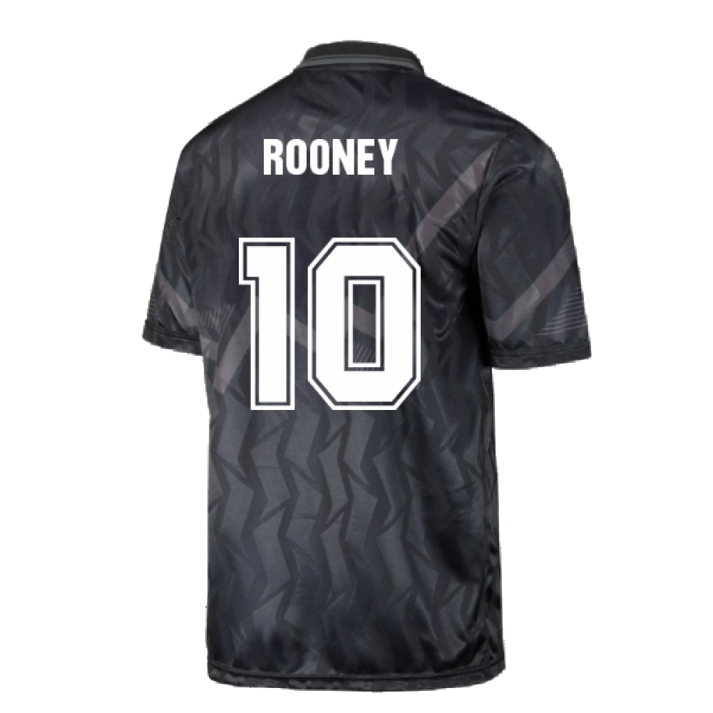 Everton 1990 Black Out Retro Football Shirt (ROONEY 10)