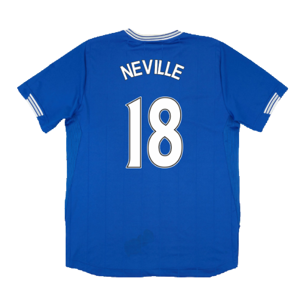 Everton 2009-10 Home Shirt (M) (Excellent) (Neville 18)