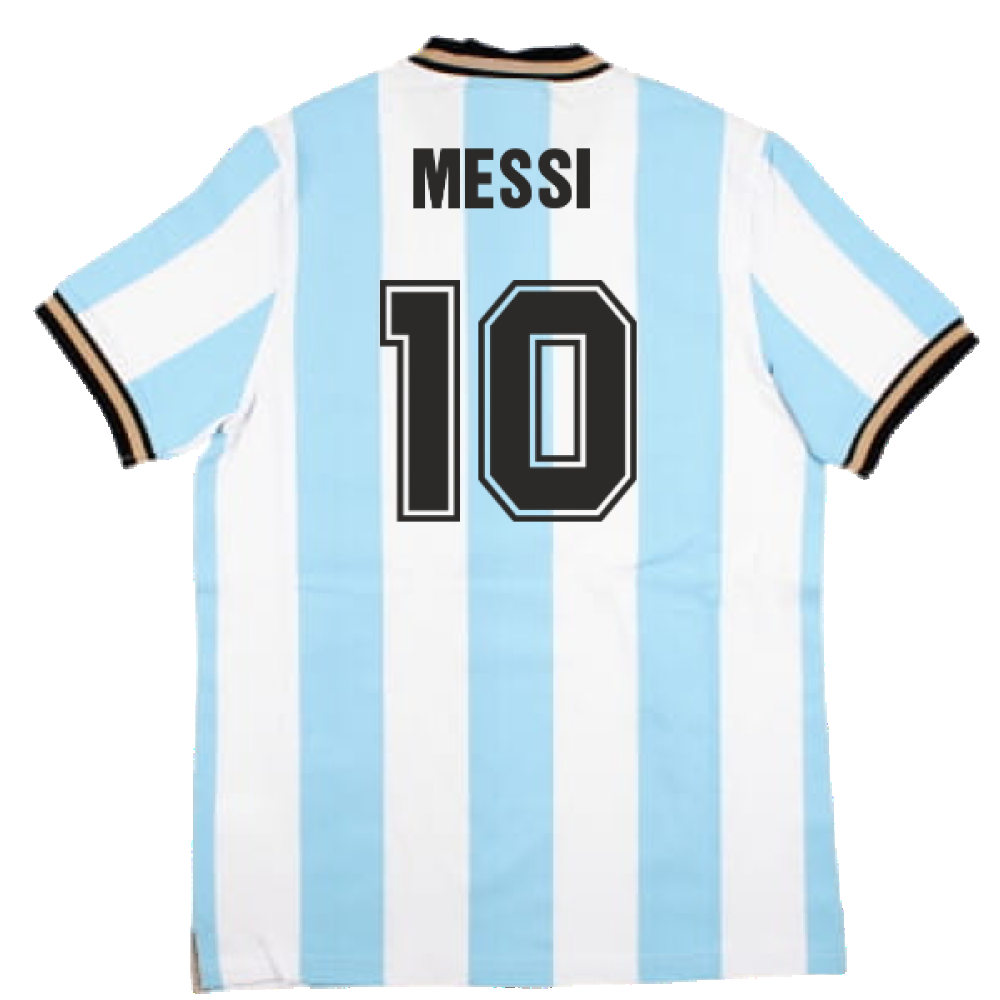 False Nein Argentina Home Vintage Shirt (MESSI 10)