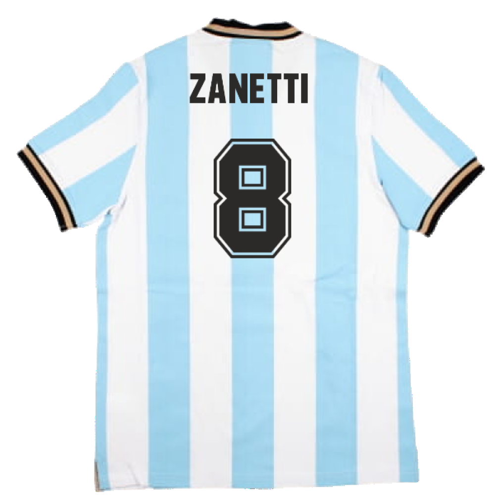 False Nein Argentina Home Vintage Shirt (ZANETTI 8)