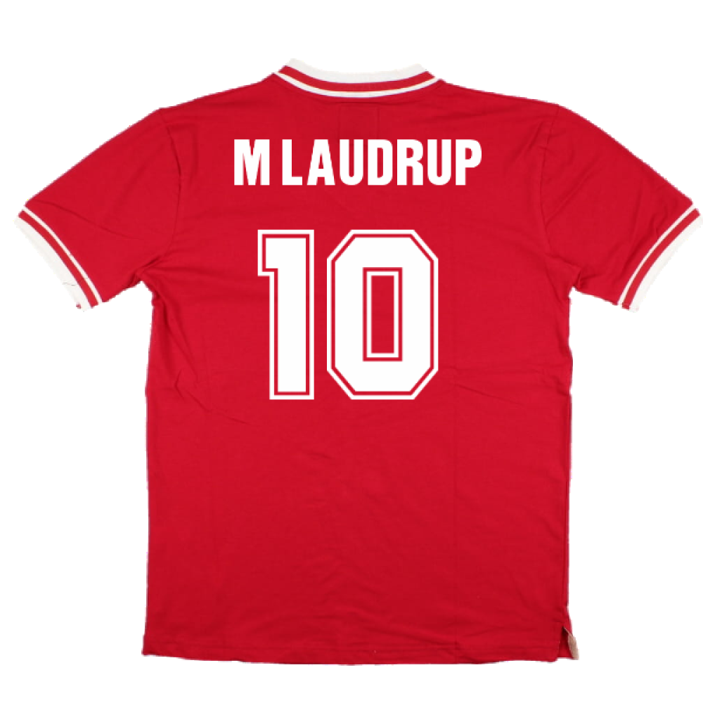 False Nein Denmark Home Shirt (M LAUDRUP 10)