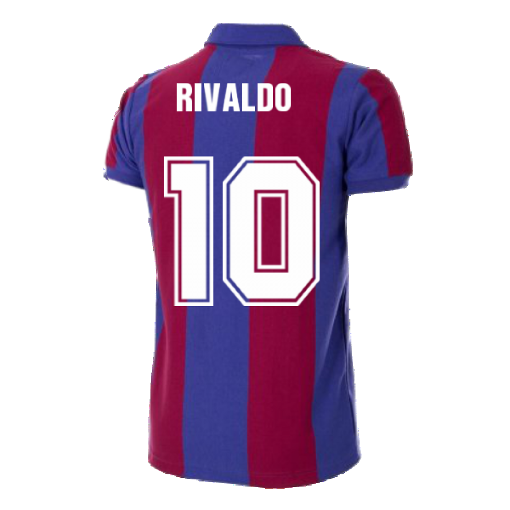 FC Barcelona 1980 - 81 Retro Football Shirt (RIVALDO 10)