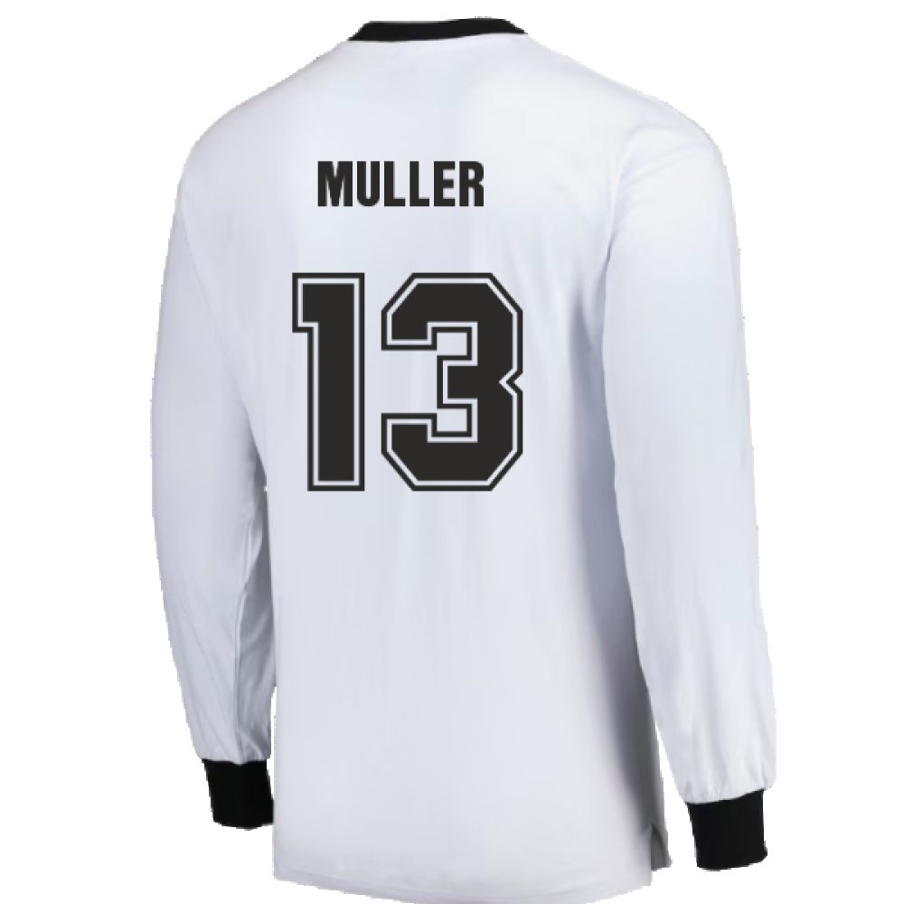 Germany 1974 Longe Sleeve Retro Jersey (XL) (Muller 13) (Good)