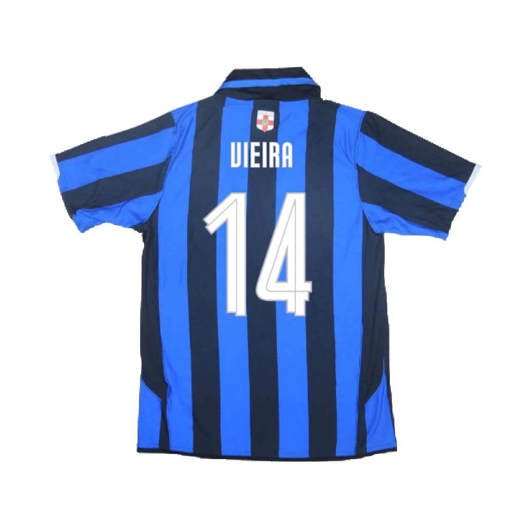 Inter Milan 2007-08 Home Shirt (Centenary) (Mint) (Vieira 14)