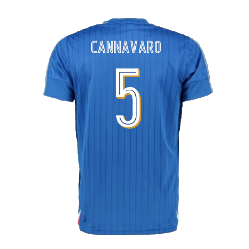 Italy 2016-17 Home Shirt (XLB) (Good) (Cannavaro 5)