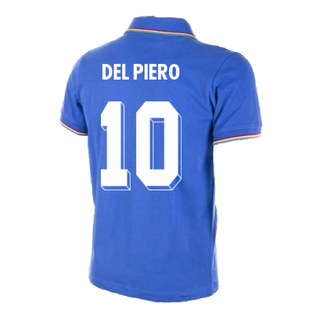 Italy World Cup 1982 Short Sleeve Retro Football Shirt (DEL PIERO 10)