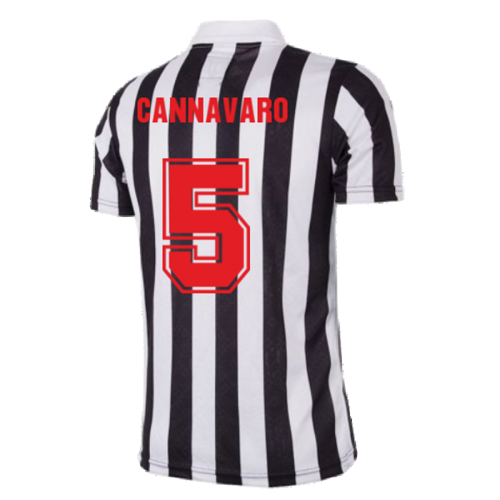 Juventus FC 1992 - 93 Coppa UEFA Retro Football Shirt (CANNAVARO 5)