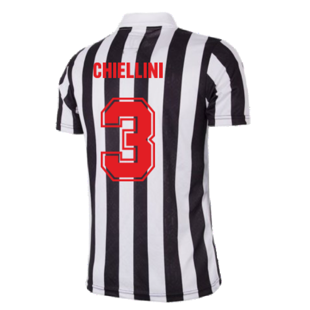 Juventus FC 1992 - 93 Coppa UEFA Retro Football Shirt (CHIELLINI 3)