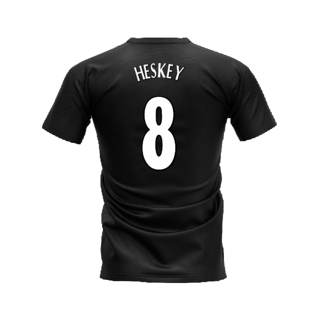 Liverpool 2000-2001 Retro Shirt T-shirt (Black) (Heskey 8)