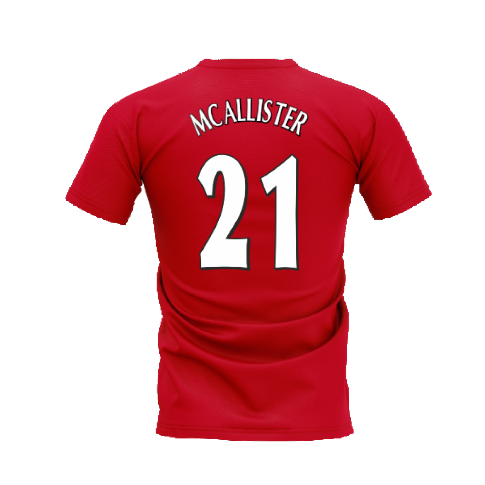 Liverpool 2000-2001 Retro Shirt T-shirt (Red) (McAllister 21)
