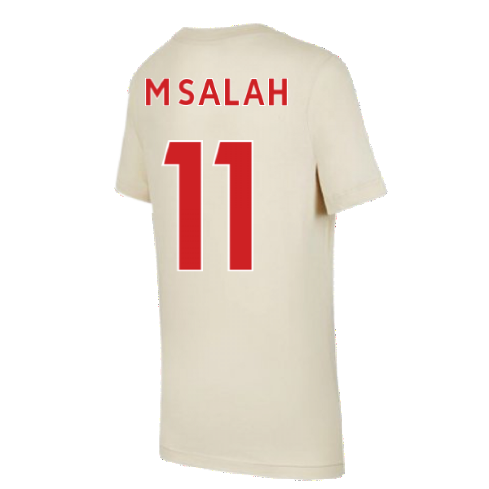 Liverpool 2021-2022 Evergreen Crest Tee (Fossil) - Kids (M.SALAH 11)