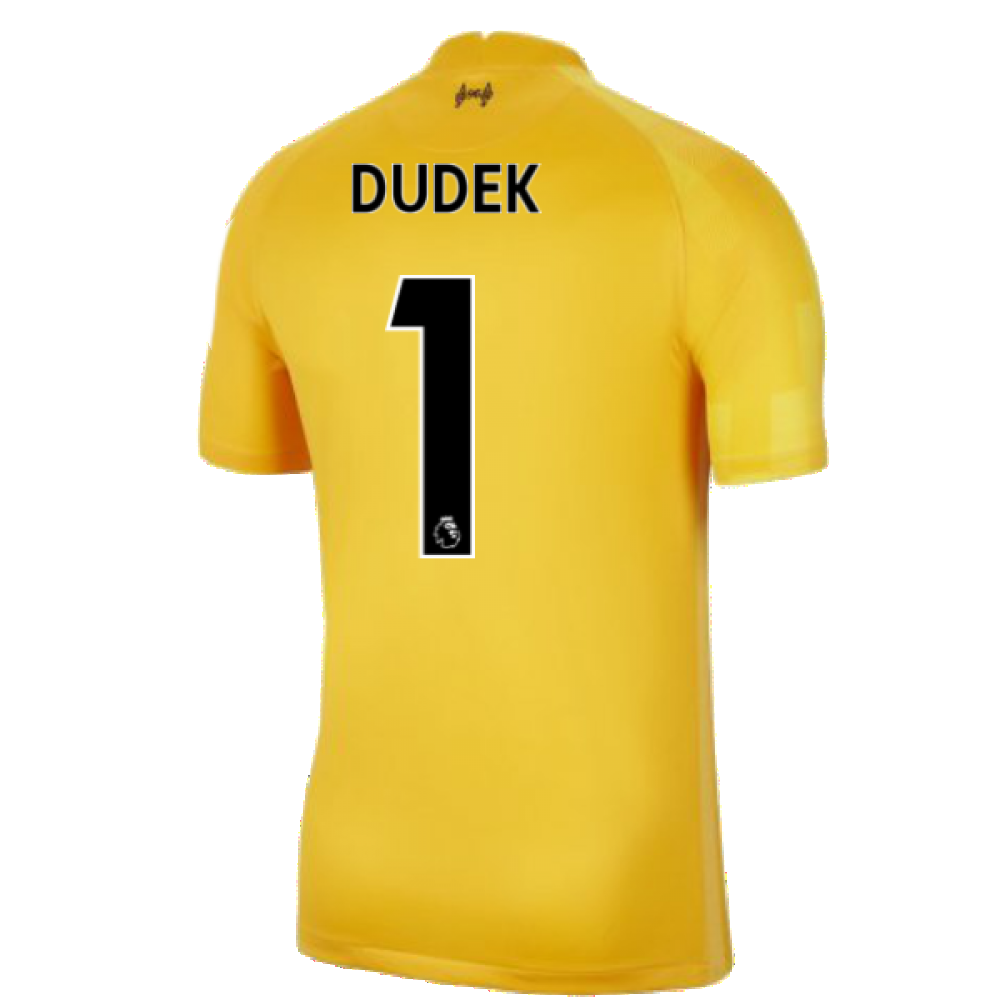 Liverpool 2021-2022 Home Goalkeeper Shirt (University Gold) - Kids (Dudek 1)