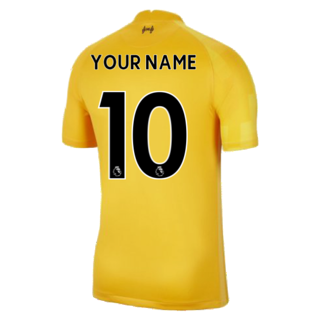 Liverpool 2021-2022 Home Goalkeeper Shirt (University Gold) - Kids (Your Name)