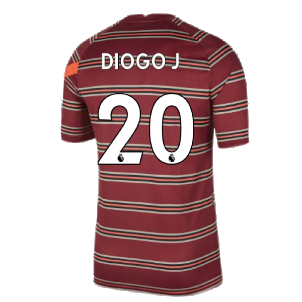 Liverpool 2021-2022 Pre-Match Training Shirt (Red) (DIOGO J. 20)