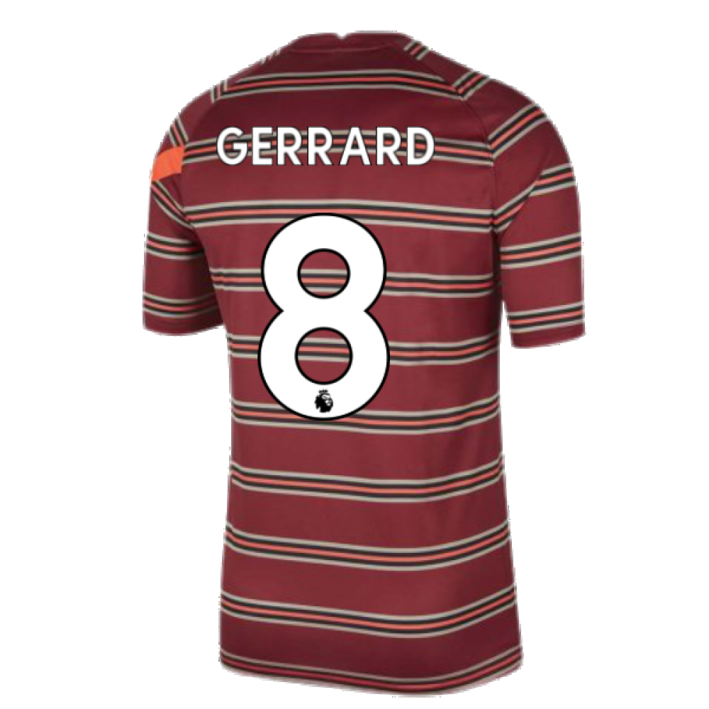 Liverpool 2021-2022 Pre-Match Training Shirt (Red) - Kids (GERRARD 8)