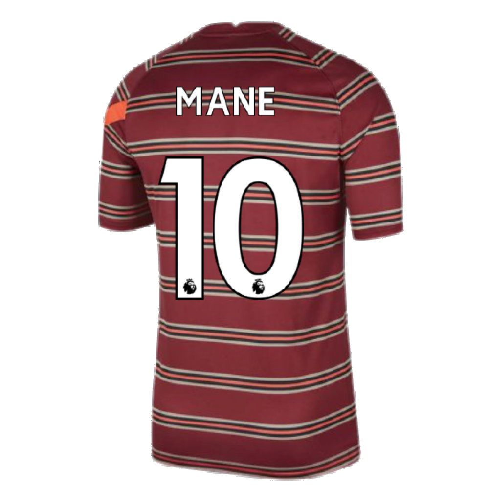 Liverpool 2021-2022 Pre-Match Training Shirt (Red) - Kids (MANE 10)