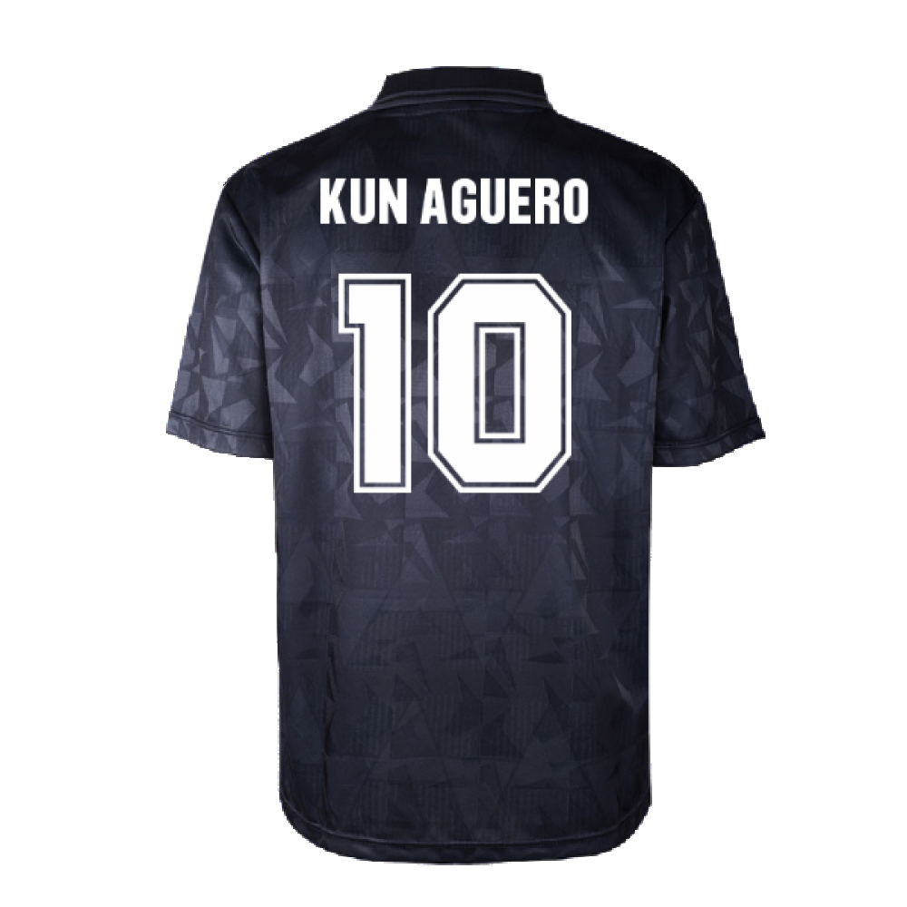 Man City 1990 Blackout Retro Shirt (KUN AGUERO 10)