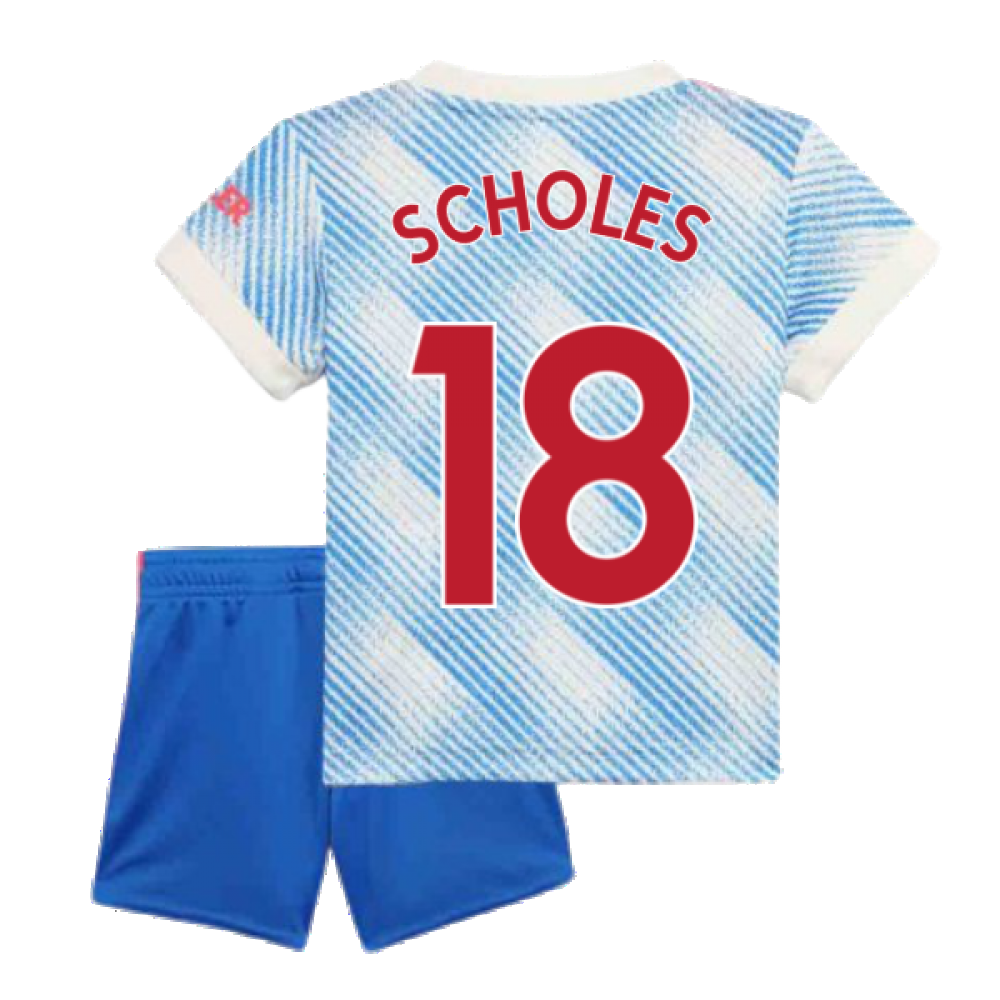 Man Utd 2021-2022 Away Baby Kit (SCHOLES 18)