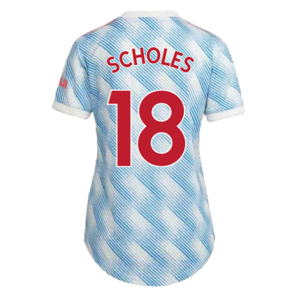 Man Utd 2021-2022 Away Shirt (Ladies) (SCHOLES 18)