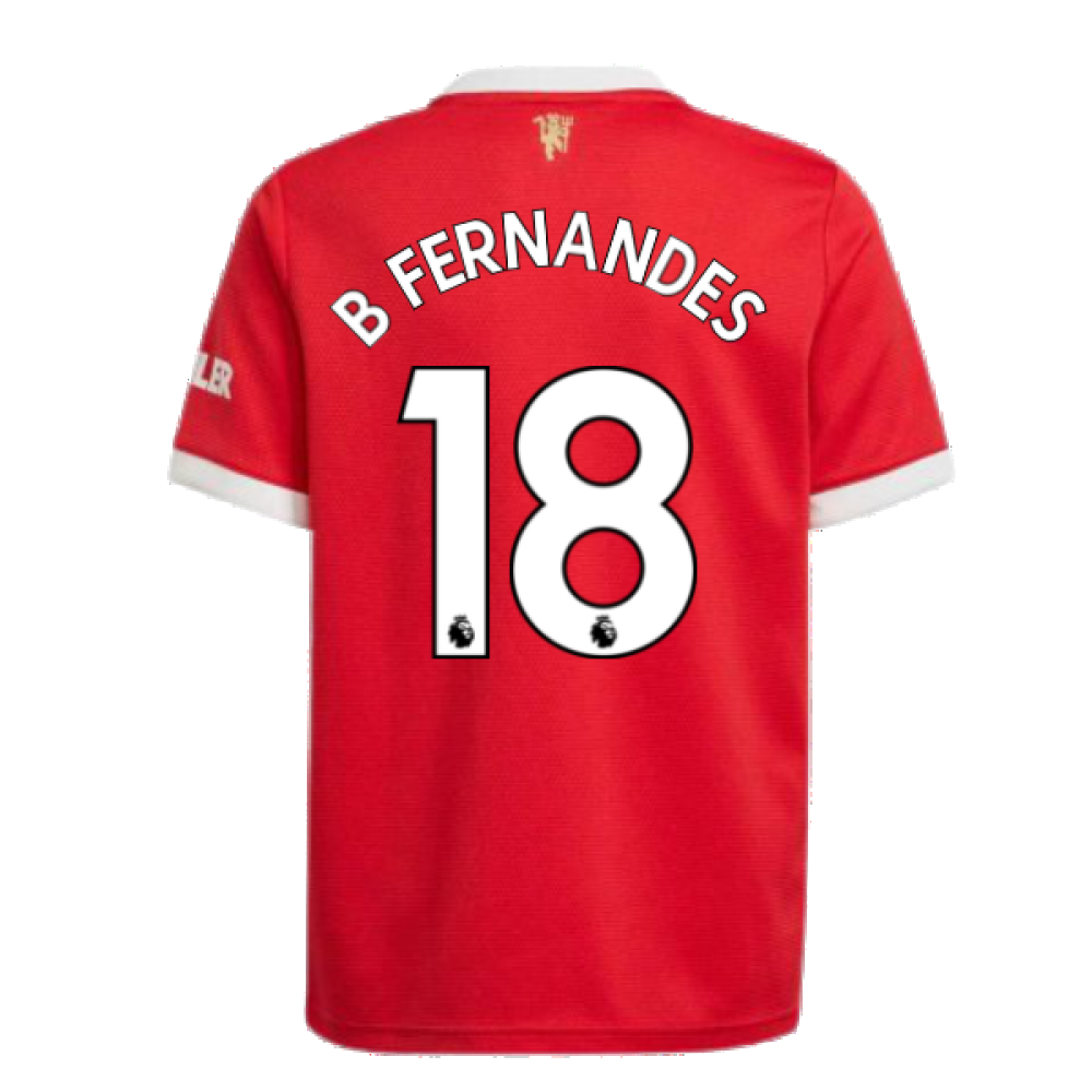 Man Utd 2021-2022 Home Shirt (Kids) (B FERNANDES 18)