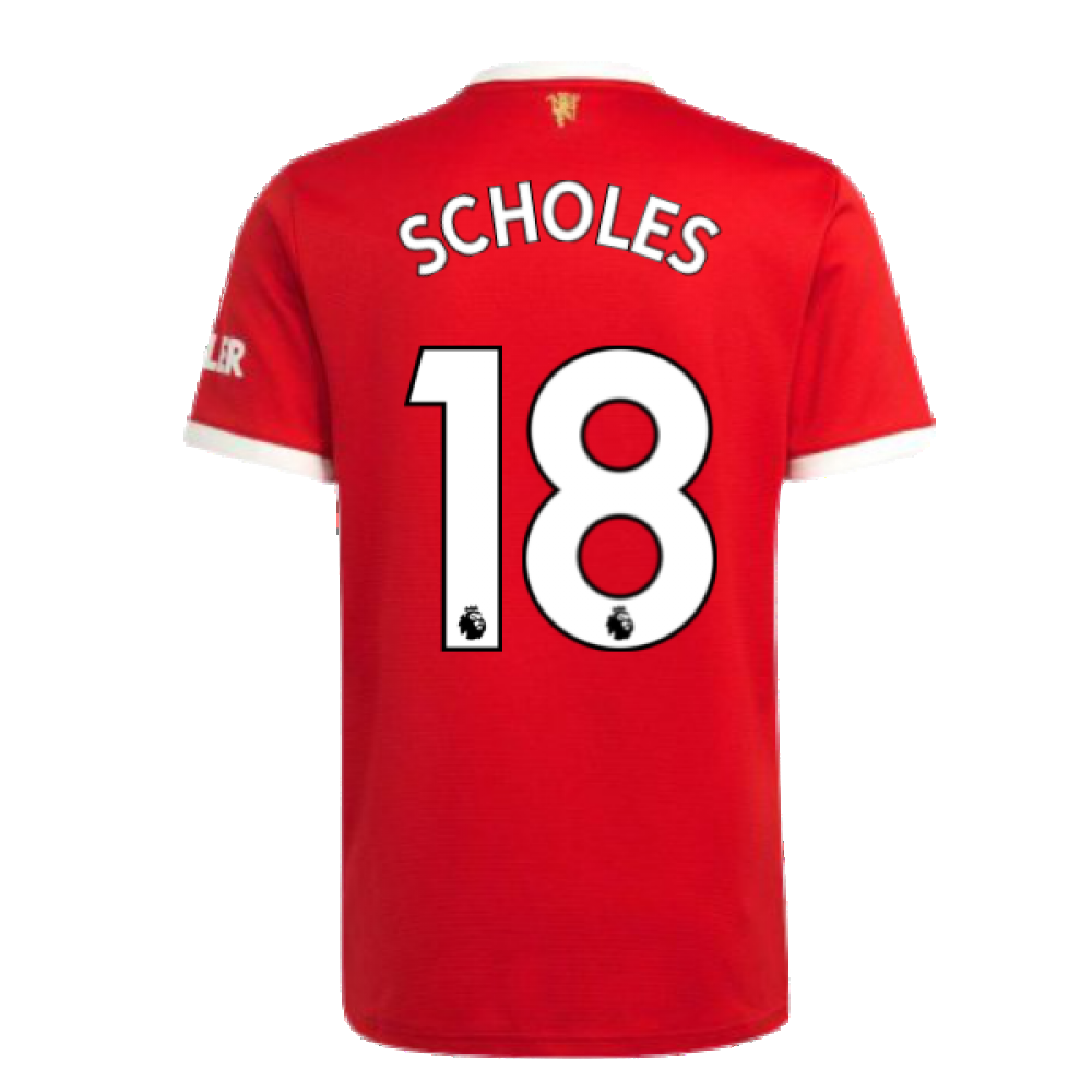 Man Utd 2021-2022 Home Shirt (SCHOLES 18)